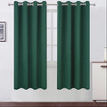 LEMOMO Blackout Curtains 66 x 72 Inch Long Dark Green Curtains Set of 2 Panels by Lemomo