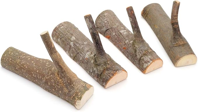 YANGQIHOME Pack of 4 Vintage Real Wood Tree Branch Wall Hook, Rustic Decorative by YANGQIHOME