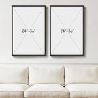 Large Framed Black and White Abstract Wall Art - Image 3