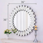 Chende Modern Decorative Round Mirror, - Image 6