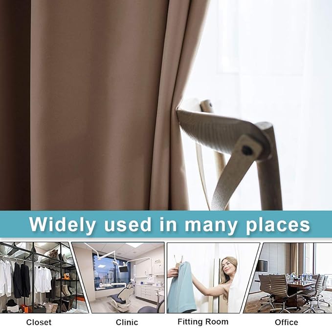 RYB HOME Room Divider Blackout Curtains, Thermal Insulated Sound Blocking - Image 3