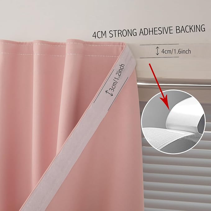 Self Adhesive Blackout Curtains- Stick on Curtains Shades Window Blinds - Image 8