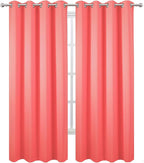 LEMOMO Blackout Curtains 52 x 90 Inch Long Coral Curtains Set of 2 Panels Room - Image 2