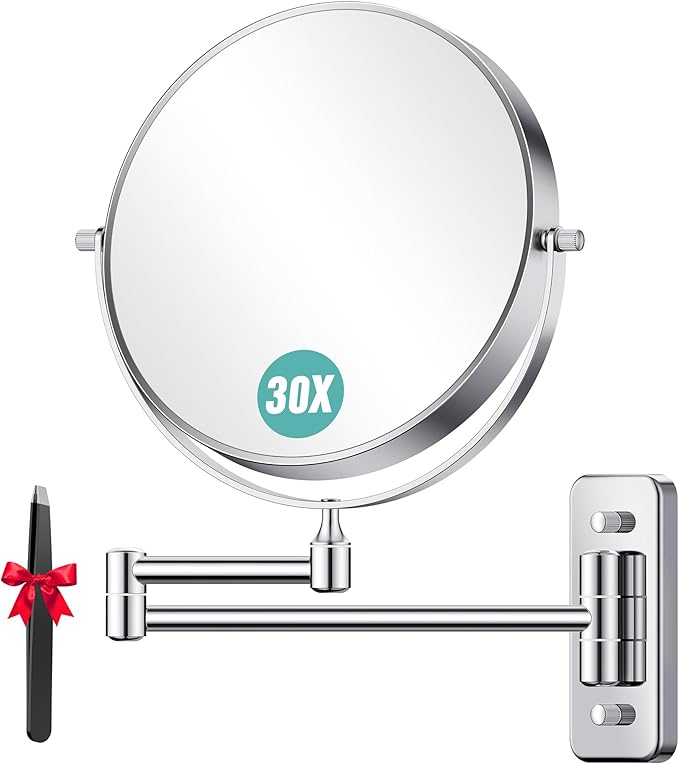 Auxmir 1X/30X Wall Mounted Makeup Mirror, Bathroom Makeup Mirror, Cosmetic by Auxmir