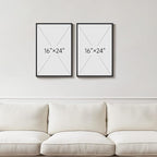 Framed Neutral Abstract Minimalist Wall Art Set of 2, Modern Canvas Prints - Image 3