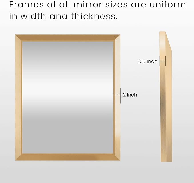 Amorho 24x36 Inch Bathroom Mirror, Wall-Mounted Mirrors Perfect - Image 5