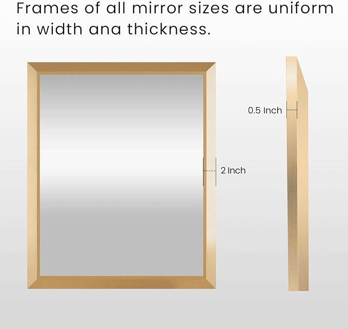 Amorho 30x36 Inch Bathroom Mirror, Wall-Mounted Mirrors Perfect - Image 5