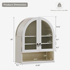 IFGET Bathroom Arched Wall Cabinet, 23.6'' Wide Medicine Cabinet - Image 2