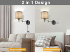 Plug in Wall Sconces with Remote Control, Dimming 10%-100% & Adjustable Colors - Image 7