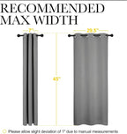 NICETOWN Silver Grey Blackout Curtain Panels - Image 6