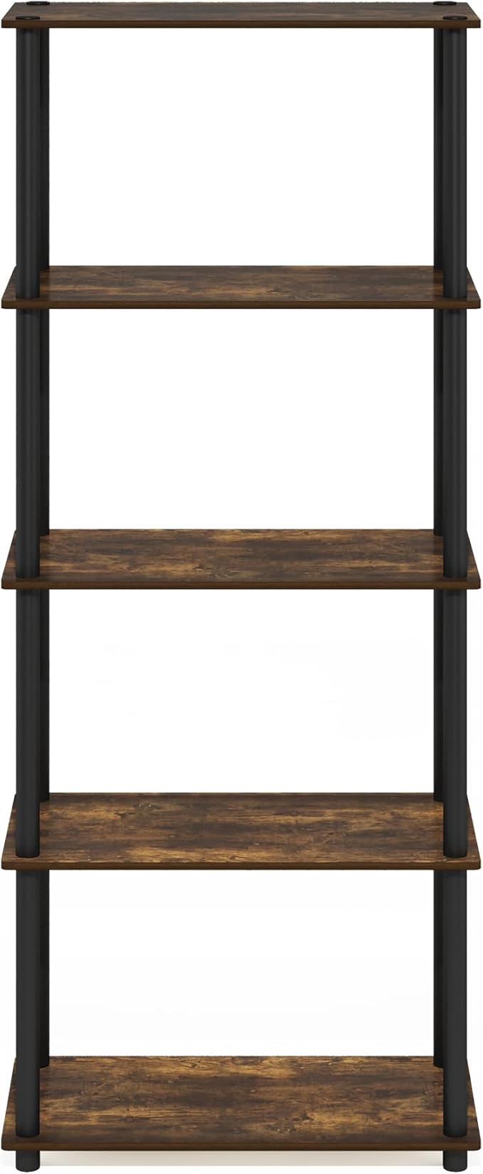 Furinno Turn-N-Tube Storage Shelves, 5-Tier Book Shelf, Corner Shelf, Toolless - Image 6