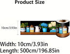 Kitchen Shelf Wallpaper Border 196x4 Inch Removable Wall Border Peel and Stick - Image 9