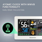 Newentor Weather Station Wireless Indoor Outdoor Thermometer, Color Display - Image 2