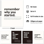 DSHFG Motivational Office Pictures Wall Decor Prints Set of 4, 8x10 Unframed - Image 2