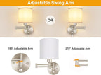 Plug in Wall Sconces with Remote Control, Dimming & Adjustable Colors - Image 6