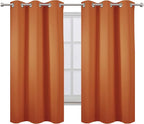 LEMOMO Orange Blackout Curtains 38 x 63 Inch Length/Set of 2 Curtain by Lemomo