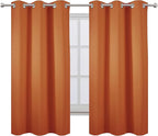 LEMOMO Orange Blackout Curtains 42 x 63 Inch Length/Set of 2 Curtain - Image 2