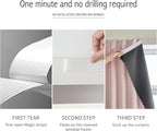 AJAZZ self Adhesive Portable 100% Blackout Curtains Simple and Easy to - Image 3