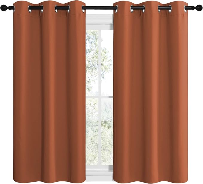 NICETOWN Bedroom Curtains 50 inches Long, Privacy and Thermal Insulated - Image 2