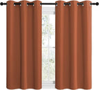 NICETOWN Bedroom Halloween Curtains 48 inches Long, Burnt Orange Privacy and - Image 2
