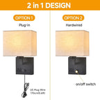 Bedside Wall Lamp for Bedroom, Plug in Wall Sconce - Image 8