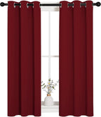 NICETOWN Christmas Burgundy Window Curtains Blackout Drapes, Thermal Insulated - Image 2