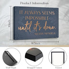 HoneyKICK Nelson Mandela Inspirational Quote Canvas Wall Art - Image 2