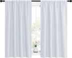 NICETOWN Greyish White Window Curtain Panels - Image 2