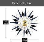 Large Metal DecorativeSilent Non-Ticking Modern Big Wall Clocks - Image 5