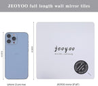 JEOYOO Full Length Wall Mirror Tiles, Frameless Full Body Mirror Tiles - Image 3