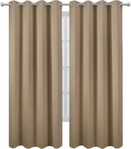 LEMOMO Blackout Curtains 52 x 84 inches Long Natural Curtains Set of 2 Panels - Image 2