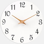 Mosewa Wall Clock White Silent Non Ticking Battery Operated Simple Minimalist by MOSEWAWALLCLOCK