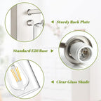 Set of 2 Wall Sconces for Bathroom, Brushed Nickel Vanity Light Fixtures - Image 7