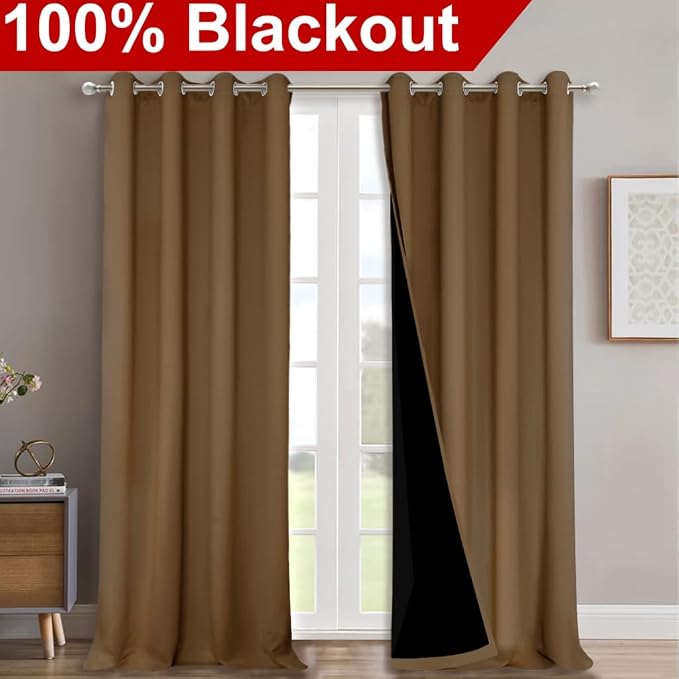 NICETOWN Full Shading Curtains for Windows, 52 inches W x 95 inches L, Super - Image 2