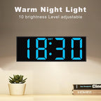 JALL 12'' Large Digital Wall Clock, Big LED Number Dispaly, Night Light - Image 4