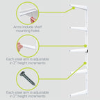 Delta Minimalistic White Shelf Brackets Cycle, Holds Up to 800 lbs, Modern - Image 4