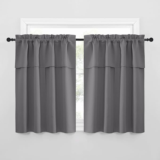 NICETOWN Short Curtains with Attached Valance - Image 6