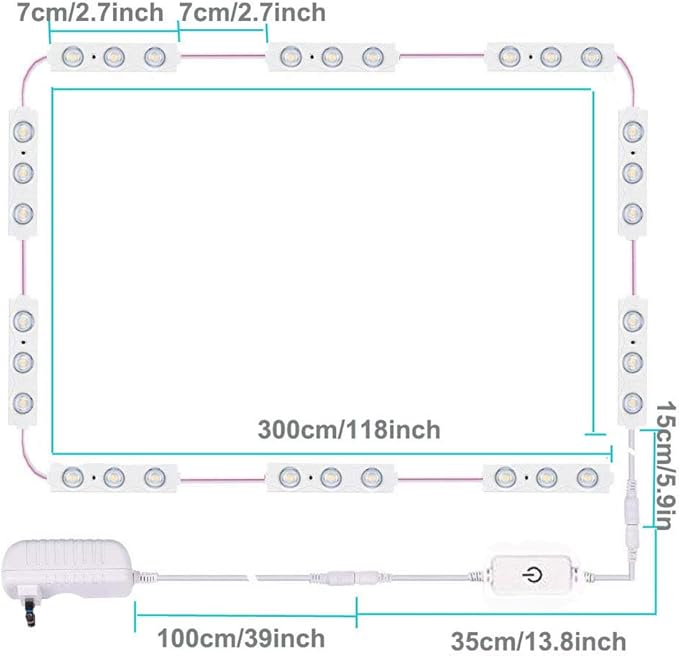 Led Vanity Mirror Lights, Hollywood Style Vanity Make Up Light, 10ft Ultra - Image 3