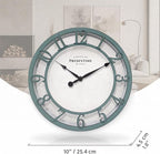 Presentime & Co 10" Farmhouse Series Wall Clock, Shiplap Style, Silent No - Image 7