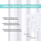 NICETOWN White Blackout Curtains 72 inches Long, Full Light Blocking Drapes - Image 6