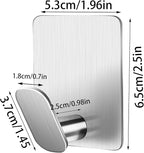 DELITON Sticky Hooks for Hanging Adhesive, Brushed Nickel, 6 Pack - Image 5