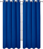LEMOMO Blackout Curtains 52 x 90 Inch Long Royal Blue Curtains Set of 2 Panels - Image 2