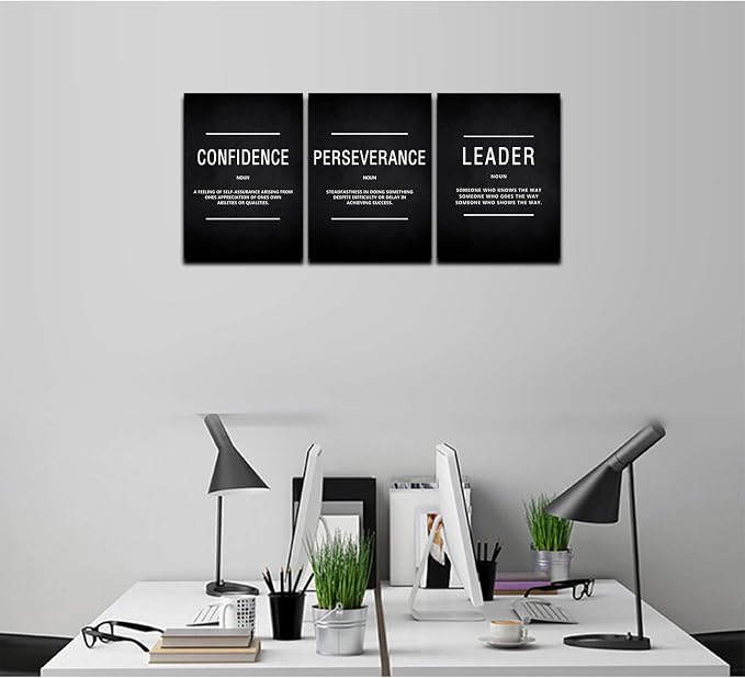 KAWAHONE Motivation Wall Poster Framed, Inspirational Leader Confidence - Image 2