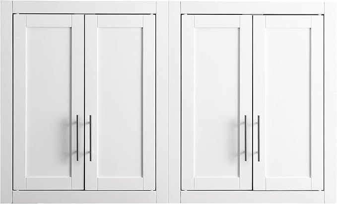 Crosley Furniture Savannah 2-Piece Wall Storage Cabinet, Cabinets - Image 4