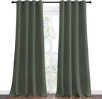 NICETOWN Dark Mallard Blackout Draperies Curtains, 55 inches Wide by 102 inches - Image 2