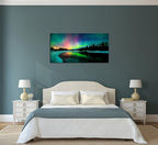 S01950 Wall Art Aurora scenery Painting on Canvas Stretched and Framed Canvas - Image 4