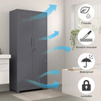 GREATMEET 72.8" H Tall Metal Garage Storage Cabinet - Image 6
