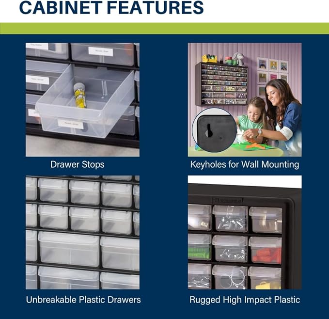 Akro-Mils 44-Drawer Plastic Drawer Storage Cabinet - Image 3