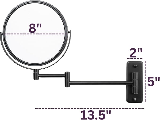 JERDON Wall-Mounted Magnifying Mirror - Image 3