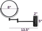 JERDON Wall-Mounted Magnifying Mirror - Image 3